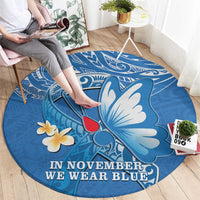 Polynesia Diabetes Awareness Month Round Carpet In November We Wear Blue