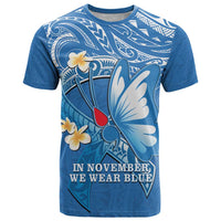 Polynesia Diabetes Awareness Month T Shirt In November We Wear Blue LT14 Blue - Polynesian Pride