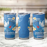 Polynesia Diabetes Awareness Month Tumbler Cup In November We Wear Blue LT14 - Polynesian Pride