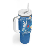 Polynesia Diabetes Awareness Month Tumbler With Handle In November We Wear Blue LT14 - Polynesian Pride