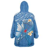 Polynesia Diabetes Awareness Month Wearable Blanket Hoodie In November We Wear Blue LT14 - Polynesian Pride