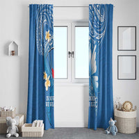Polynesia Diabetes Awareness Month Window Curtain In November We Wear Blue LT14 - Polynesian Pride
