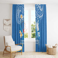 Polynesia Diabetes Awareness Month Window Curtain In November We Wear Blue LT14 - Polynesian Pride