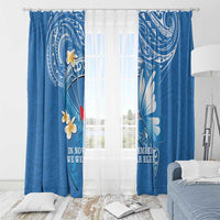 Polynesia Diabetes Awareness Month Window Curtain In November We Wear Blue LT14 - Polynesian Pride