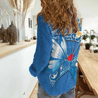 Polynesia Diabetes Awareness Month Women Casual Shirt In November We Wear Blue