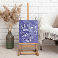 Polynesia Stomach Cancer Awareness Canvas Wall Art Periwinkle Ribbon Brave Strong! LT14 - Polynesian Pride