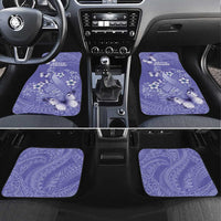 Polynesia Stomach Cancer Awareness Car Mats Periwinkle Ribbon Brave Strong! LT14 Set 4pcs Periwinkle - Polynesian Pride