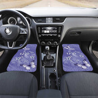 Polynesia Stomach Cancer Awareness Car Mats Periwinkle Ribbon Brave Strong! LT14 Set 2pcs - Front Periwinkle - Polynesian Pride