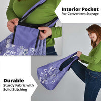 Polynesia Stomach Cancer Awareness Grocery Bag Periwinkle Ribbon Brave Strong! LT14 - Polynesian Pride