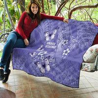 Polynesia Stomach Cancer Awareness Quilt Periwinkle Ribbon Brave Strong!