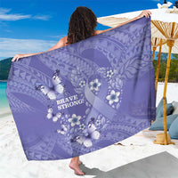 Polynesia Stomach Cancer Awareness Sarong Periwinkle Ribbon Brave Strong!