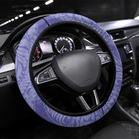 Polynesia Stomach Cancer Awareness Steering Wheel Cover Periwinkle Ribbon Brave Strong! LT14 Universal Fit Periwinkle - Polynesian Pride