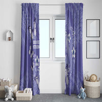 Polynesia Stomach Cancer Awareness Window Curtain Periwinkle Ribbon Brave Strong! LT14 - Polynesian Pride