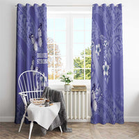 Polynesia Stomach Cancer Awareness Window Curtain Periwinkle Ribbon Brave Strong! LT14 - Polynesian Pride