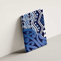 New Zealand Canvas Wall Art Aotearoa Kowhaiwhai Mix Taniko Art - Blue LT14 - Polynesian Pride