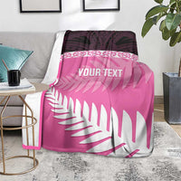 Custom New Zealand Aotearoa Cricket Blanket Go White Silver Fern LT14 - Polynesian Pride
