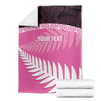 Custom New Zealand Aotearoa Cricket Blanket Go White Silver Fern LT14 - Polynesian Pride