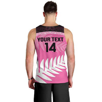 Custom New Zealand Aotearoa Cricket Men Tank Top Go White Silver Fern LT14 - Polynesian Pride