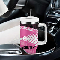 Personalised Aotearoa Cricket Tumbler With Handle Go White Silver Fern LT14 - Polynesian Pride