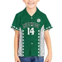 Custom Hawaii Volleyball Family Matching Puletasi and Hawaiian Shirt Hawaiian Kakau Pattern