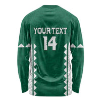 Custom Hawaii Volleyball Long Sleeve Shirt Hawaiian Kakau Pattern