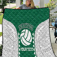 Custom Hawaii Volleyball Quilt Hawaiian Kakau Pattern