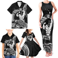 Black Hawaii Ikaika Warrior Family Matching Tank Maxi Dress and Hawaiian Shirt Hawaiian Power