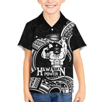 Black Hawaii Ikaika Warrior Kid Hawaiian Shirt Hawaiian Power