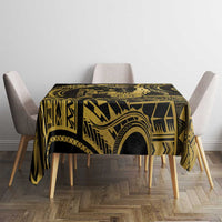 Gold Hawaii Ikaika Warrior Tablecloth Hawaiian Power