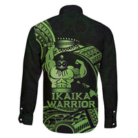 Green Hawaii Ikaika Warrior Family Matching Mermaid Dress and Hawaiian Shirt Hawaiian Power