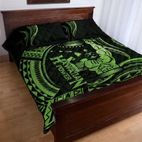 Green Hawaii Ikaika Warrior Quilt Bed Set Hawaiian Power