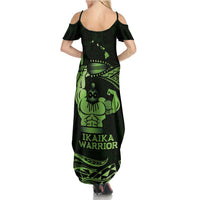 Green Hawaii Ikaika Warrior Summer Maxi Dress Hawaiian Power LT14 - Polynesian Pride