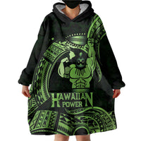Green Hawaii Ikaika Warrior Wearable Blanket Hoodie Hawaiian Power LT14 - Polynesian Pride