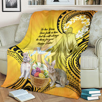 Polynesia Easter Day Blanket He Is Risen Lilium Longiflorum Polynesian Pattern LT14 - Polynesian Pride