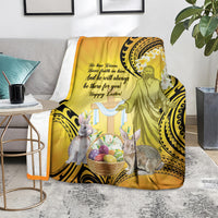 Polynesia Easter Day Blanket He Is Risen Lilium Longiflorum Polynesian Pattern LT14 - Polynesian Pride