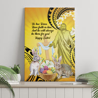Polynesia Easter Day Canvas Wall Art He Is Risen Lilium Longiflorum Polynesian Pattern LT14 - Polynesian Pride
