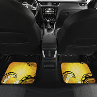 Polynesia Easter Day Car Mats He Is Risen Lilium Longiflorum Polynesian Pattern LT14 Set 2pcs - Back Gold - Polynesian Pride