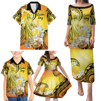 Polynesia Easter Day Family Matching Puletasi and Hawaiian Shirt He Is Risen Lilium Longiflorum Polynesian Pattern LT14 - Polynesian Pride
