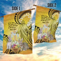 Polynesia Easter Day Garden Flag He Is Risen Lilium Longiflorum Polynesian Pattern LT14 - Polynesian Pride
