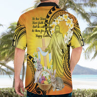 Polynesia Easter Day Hawaiian Shirt He Is Risen Lilium Longiflorum Polynesian Pattern LT14 - Polynesian Pride