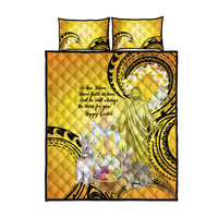 Polynesia Easter Day Quilt Bed Set He Is Risen Lilium Longiflorum Polynesian Pattern LT14 - Polynesian Pride
