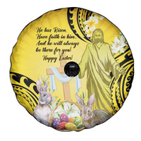 Polynesia Easter Day Spare Tire Cover He Is Risen Lilium Longiflorum Polynesian Pattern LT14 - Polynesian Pride