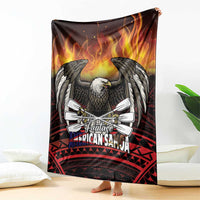 Fautasi Race Day American Samoa Blanket Bald Eagle Polynesian Tattoo
