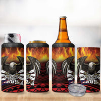 Fautasi Race Day American Samoa 4 in 1 Can Cooler Tumbler Bald Eagle Polynesian Tattoo LT14 - Polynesian Pride