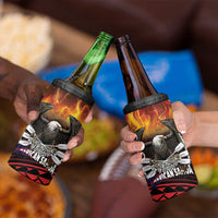 Fautasi Race Day American Samoa 4 in 1 Can Cooler Tumbler Bald Eagle Polynesian Tattoo LT14 - Polynesian Pride