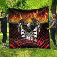 Fautasi Race Day American Samoa Quilt Bald Eagle Polynesian Tattoo