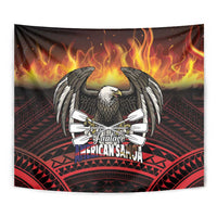 Fautasi Race Day American Samoa Tapestry Bald Eagle Polynesian Tattoo