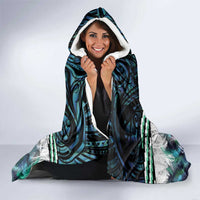 Turquoise Traditional Cloak Aotearoa Hooded Blanket Maori Paua Shell Korowai Pattern LT14 - Polynesian Pride
