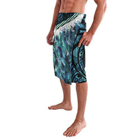 Turquoise Traditional Cloak Aotearoa Lavalava Maori Paua Shell Korowai Pattern