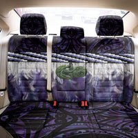 Purple Traditional Cloak Aotearoa Back Car Seat Cover Maori Paua Shell Korowai Pattern